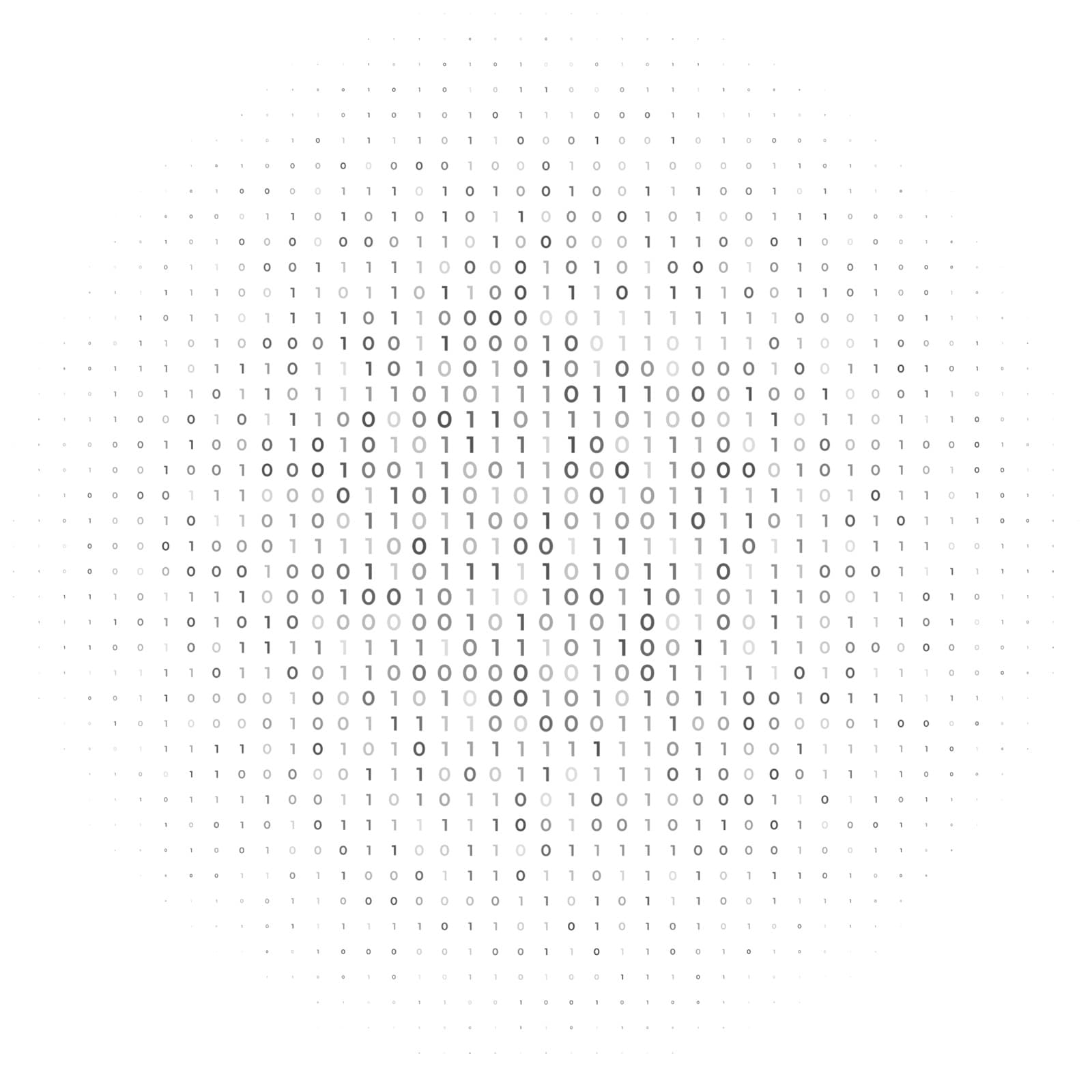 A circle formed from ones and zeros, illustrating algorithms as the new audience for marketing